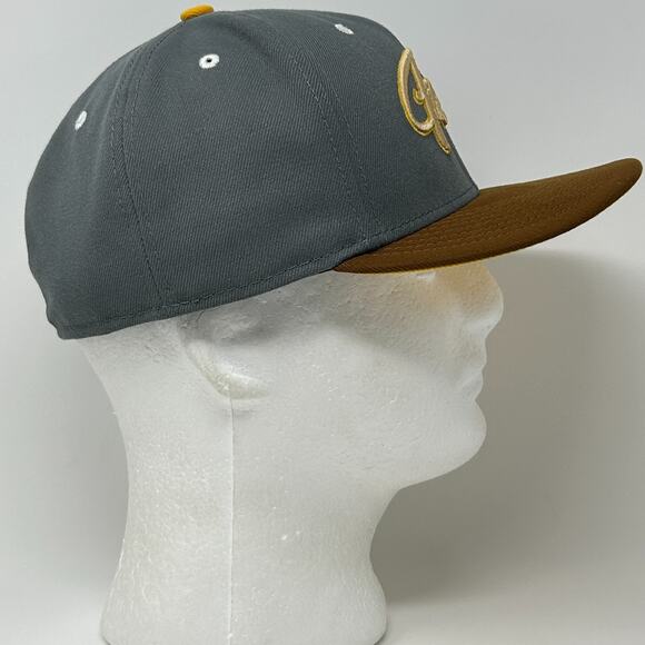 Feature Hat Baseball Cap Spellout New Era 59Fifty Streetwear Gray Fitted 7 3/8 - Picture 9 of 11